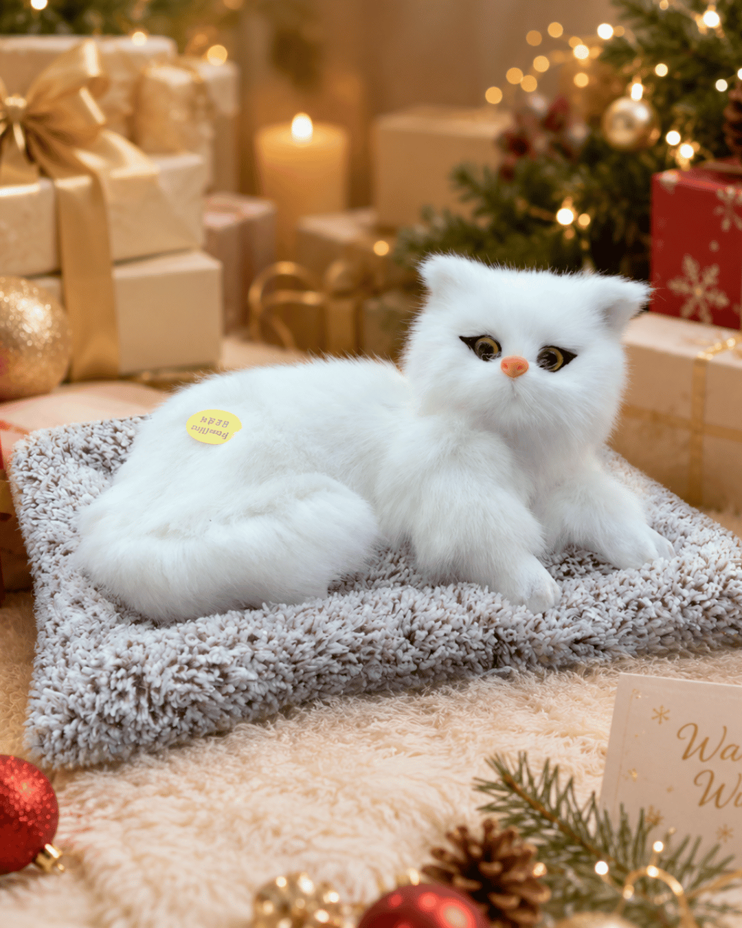 Cute Cat Plush Toy Doll - Soft Simulation Kitten Pillow