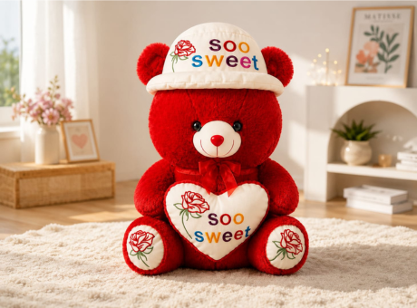12 Inch Woolen Teddy Bear Soft Doll - Soo Sweet