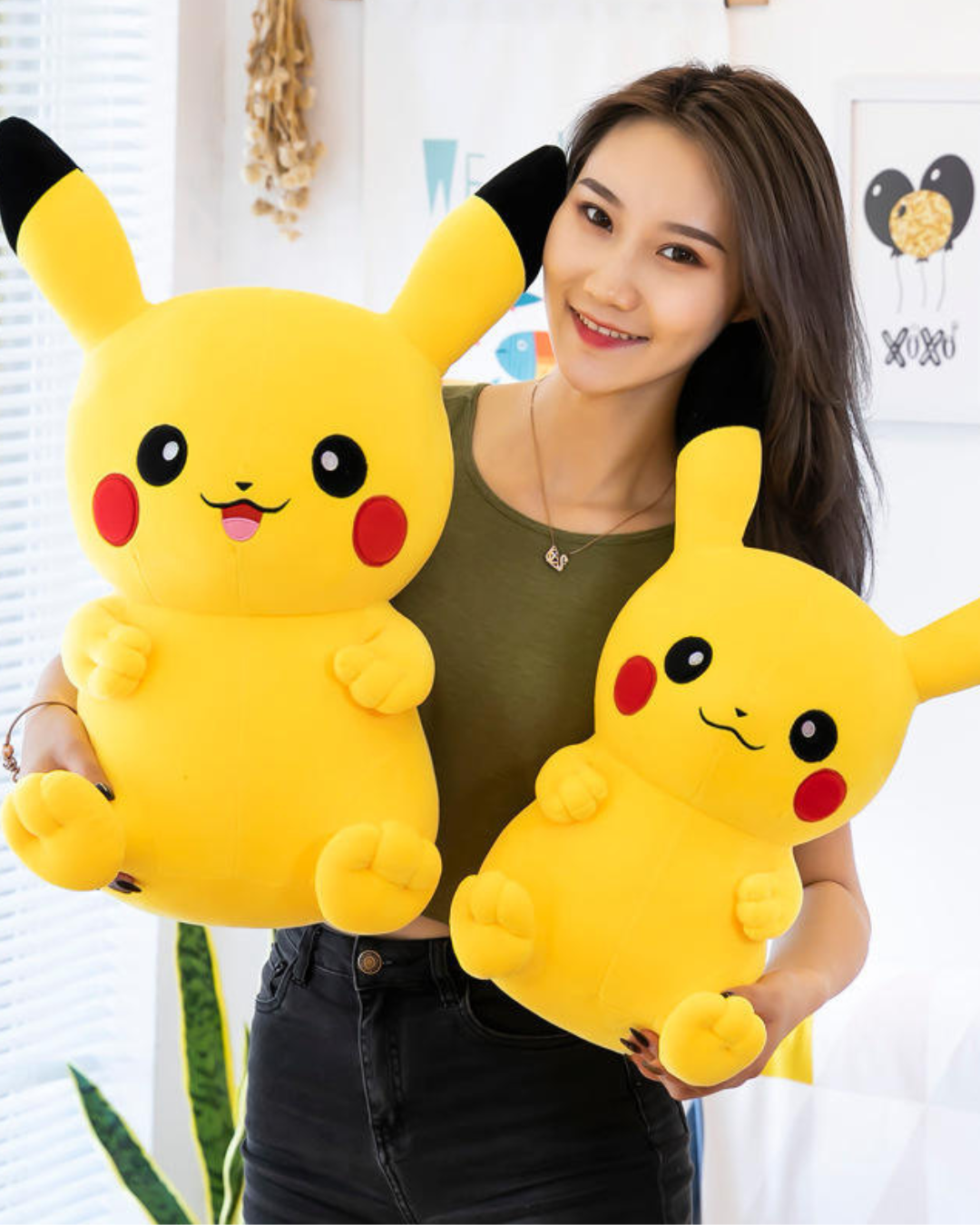 Yellow Pikachu Plush Soft Toy Cute Pokemon Stuffed Doll