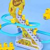 Electric Duck Climbing Stairs Toy with Music & LED Lights (9 Ducks)