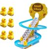 Electric Duck Climbing Stairs Toy with Music & LED Lights (9 Ducks)