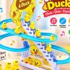 Electric Duck Climbing Stairs Toy with Music & LED Lights (9 Ducks)