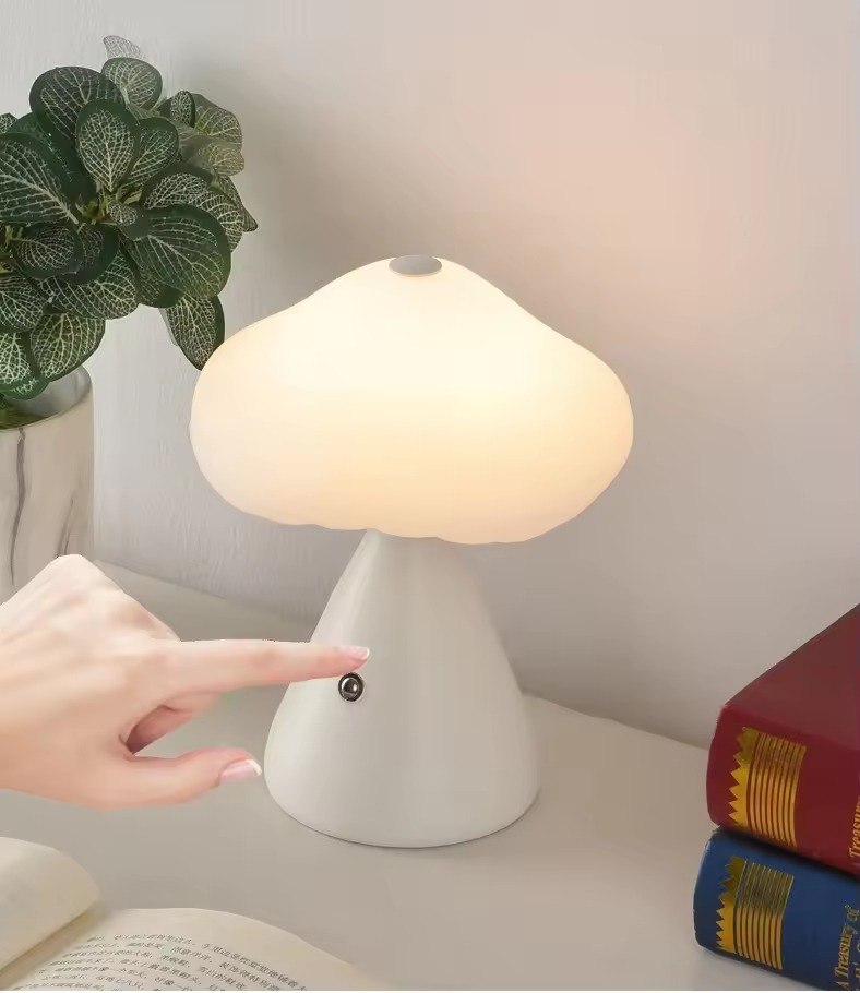 Rechargeable LED Mushroom Desk Lamp