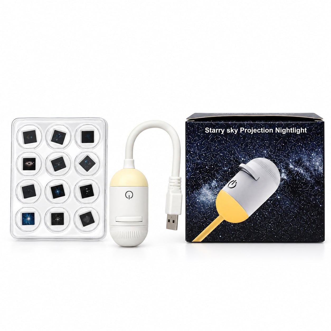 2-in-1 USB Mini Galaxy Star Projector & Bedside Night Light
